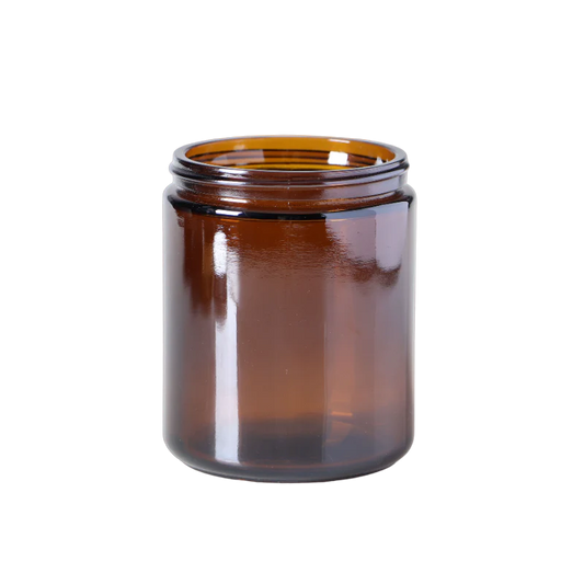 Amber Glass Apothecary Candle Jar (Without Lid)